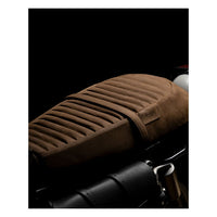 Trip Machine Touring Seat Royal Enfield Twins - brown suede